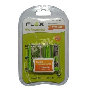PILHA AA RECARR. 2700 MAH 1.2V C/4 UN.