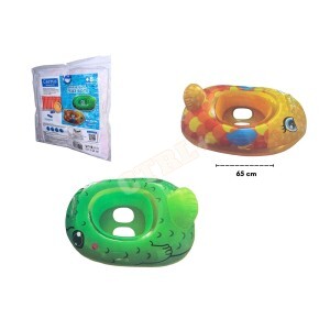 BOIA INFLÁVEL INFANTIL PEIXE BOTE C/ ENCAIXE P/  PÉS