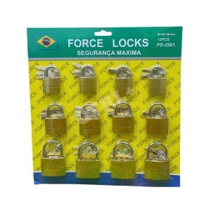 CADEADO 30MM / 40MM / 50MM C/ 12 UN. (FORCE LOCKS)