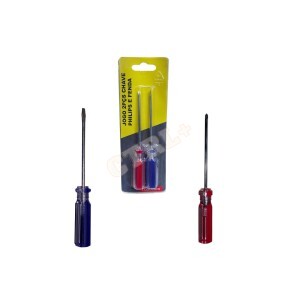 JOGO CHAVE PHILIPS E FENDA C/ 2 PEÇAS