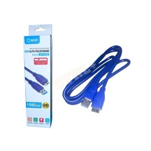 CABO USB 3.0 P/ HD EXTERNO 1.5 METRO (5 GBPS)