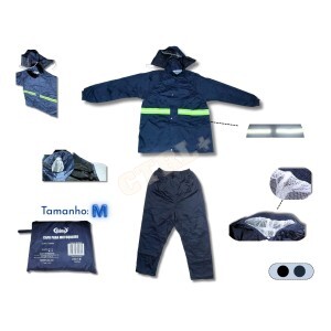 CAPA PARA MOTOQUEIRO COM REFLETOR (MESH RESPIRÁVEL)