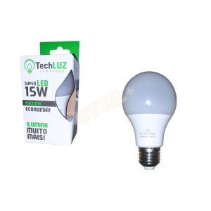 LÂMPADA E27 15W 6500K - TECHLUZ