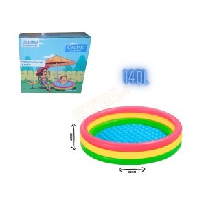 PISCINA INFLÁVEL INFANTIL 3 ANÉIS 140 L (OTIMO)