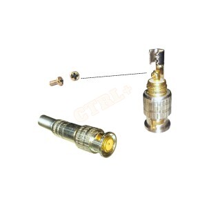 CONECTOR BNC MACHO MOLA E PARAFUSO 4MM