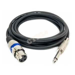 CABO MICROFONE - P10 (MONO) / CANON (XLR FÊMEA) 5 METROS